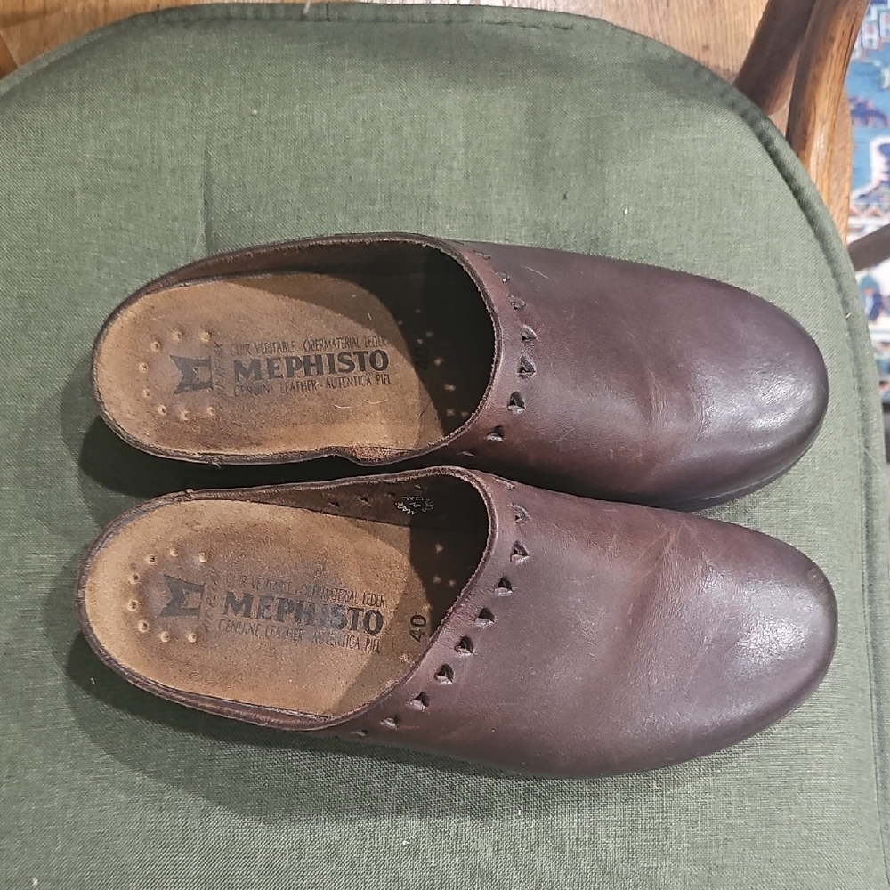 Mephisto Men's Dark Brown Leather Slip-Ons